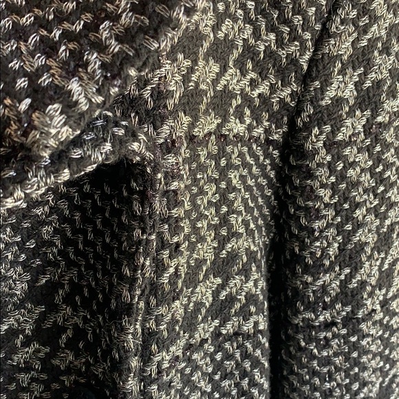 Talbots black plaid tweed blazer sz 10 - Picture 7 of 8